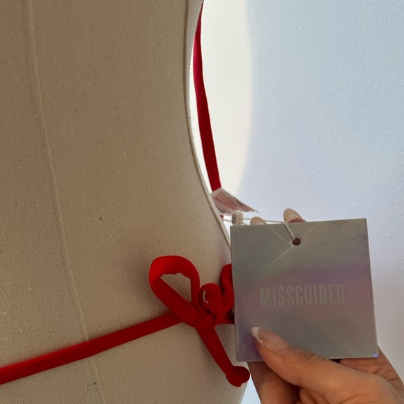 Red Two-Piece Bikini Never-Worn Missguided Top & Bottom - Picture 3 of 4
